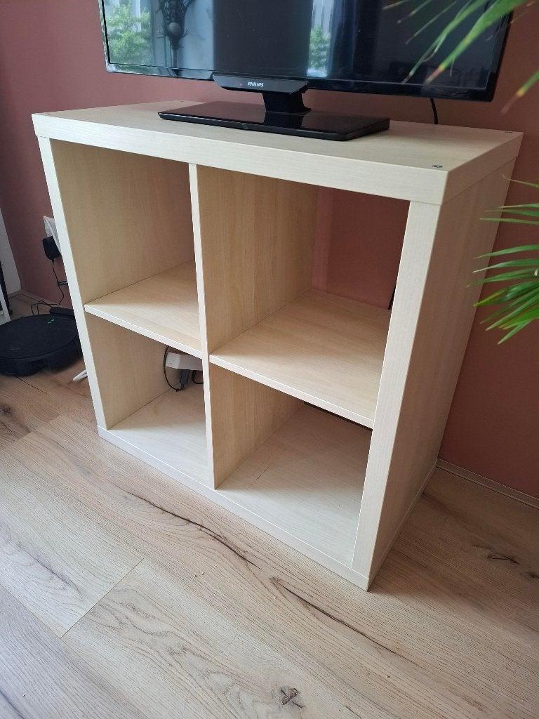 IKEA KALLAX kast – wit gelazuurd eikeneffect – goede staat, Ophalen, Gebruikt