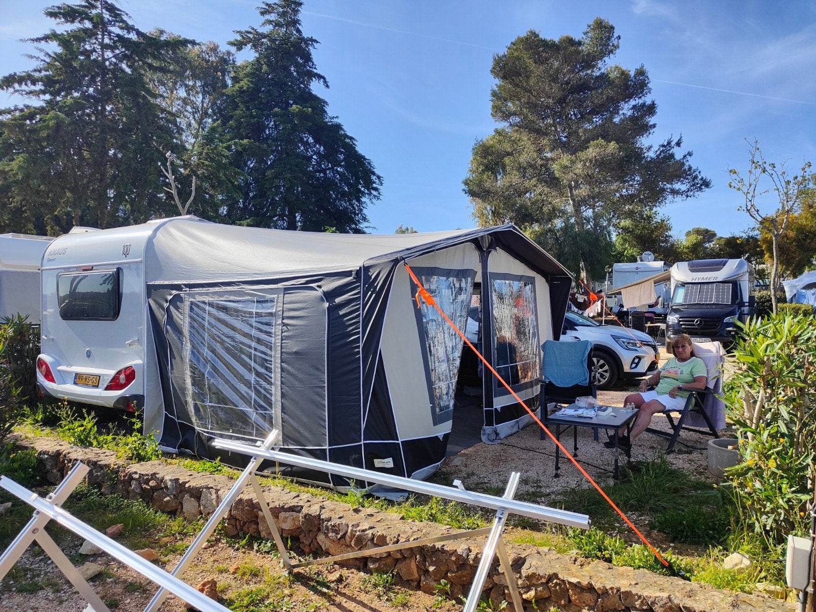 Voortent WALKER voor KNAUS 450 FU Sport, Caravans en Kamperen, Caravans, Overige merken, Rondzit, Particulier, 5 tot 6 meter