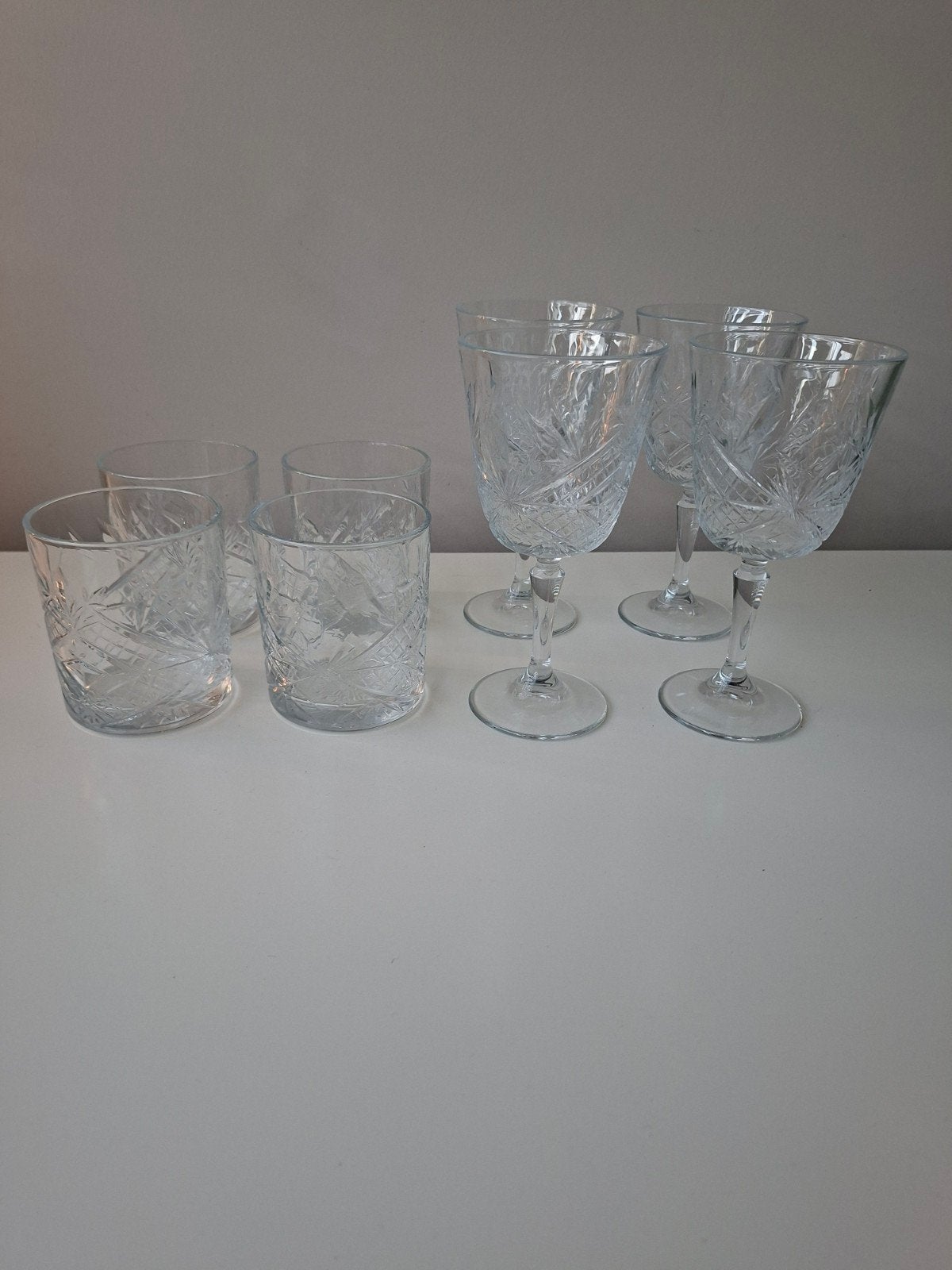 Set van 8 blomus kristallen glazen, Glas of Glazen, Ophalen of Verzenden, Overige stijlen, Glas