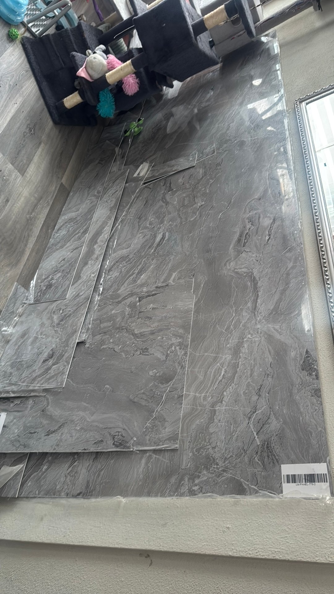 Wandpanelen Grijs marmer look., Ophalen, Overige typen, Nieuw, 5 tot 10 m²