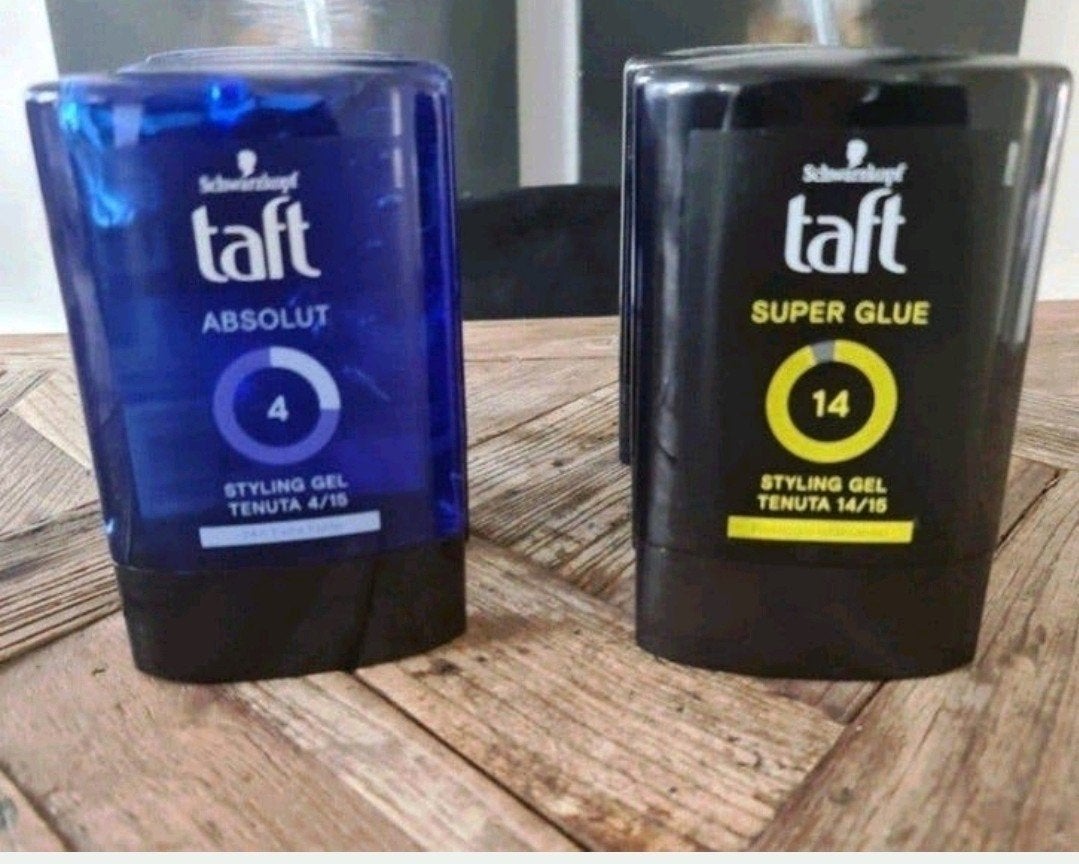 Taft Styling Gel Absolut 4 en Super Glue 14, Ophalen of Verzenden, Nieuw, Gel, Wax, Haarlak of Mousse