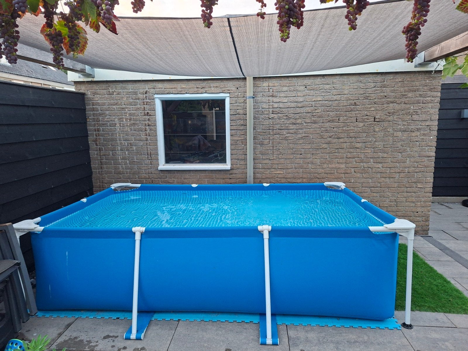 Zwembad 3x2m met zandfilterpomp - Goede staat!, 200 tot 300 cm, Ophalen of Verzenden, Rechthoekig, Opzetzwembad
