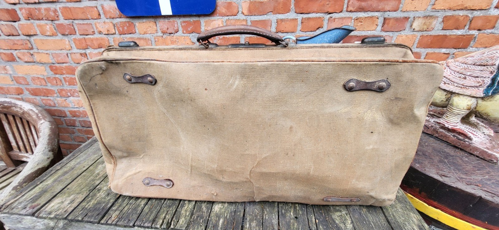 Zeer mooie oude koffer valies - 70x35 cm, Ophalen of Verzenden