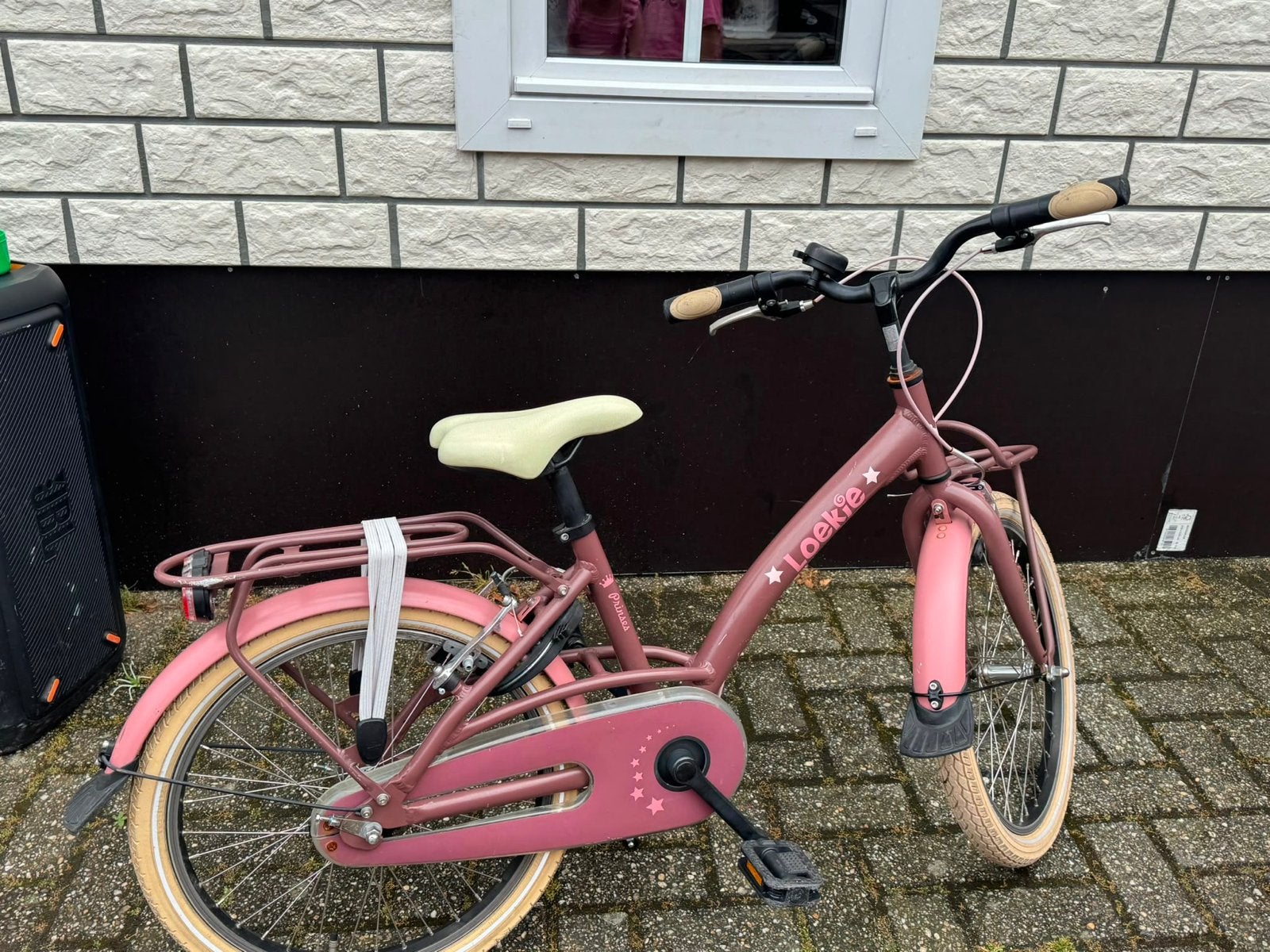 Loekie kinderfiets 20 inch - Roze, Ophalen, Gebruikt, Terugtraprem, 20 inch of meer