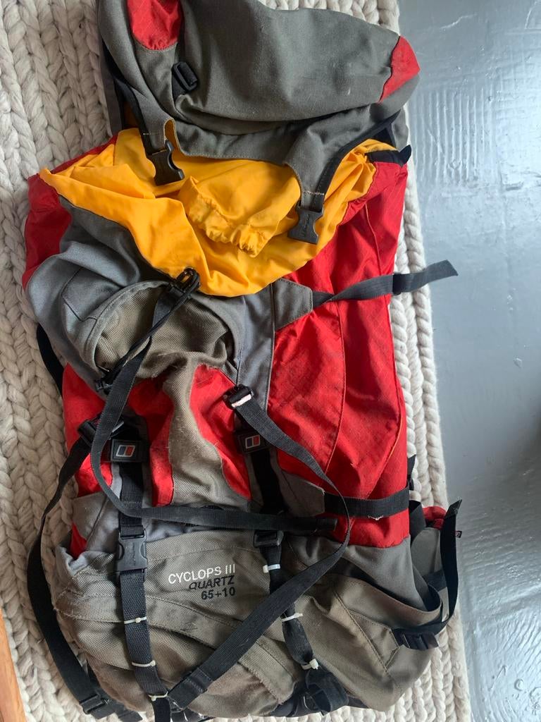 Grote backpack berghaus Cyclops III 65+10 - veel gebruikt, 40 cm of meer, Gebruikt, Trekking, 60 cm of meer