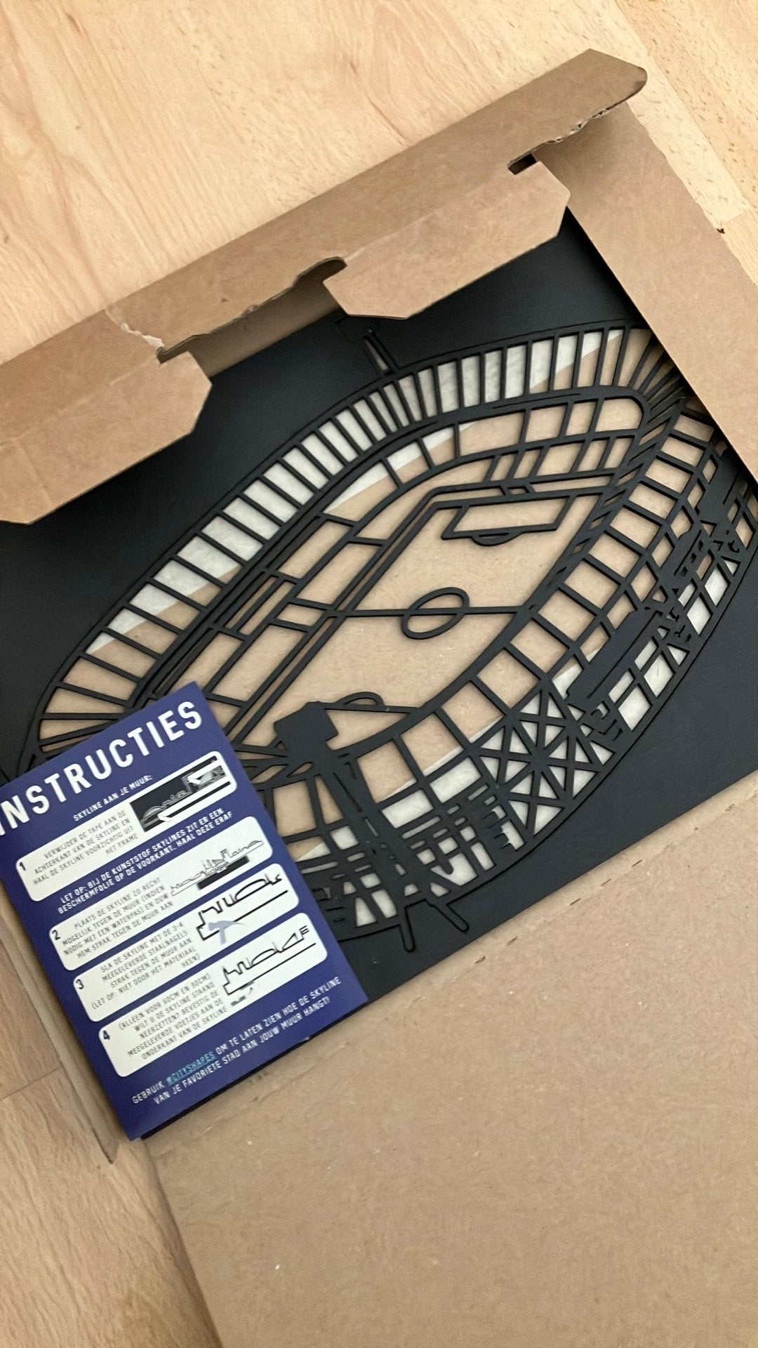 De Kuip (MDF origineel City Shapes), Huis en Inrichting, Ophalen of Verzenden, Nieuw, Minder dan 50 cm, Schilderij