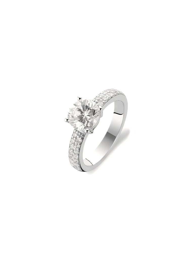 Ti Sento ring maat 52 (16,5), Met kristal, Ophalen of Verzenden, Dame, Zilver