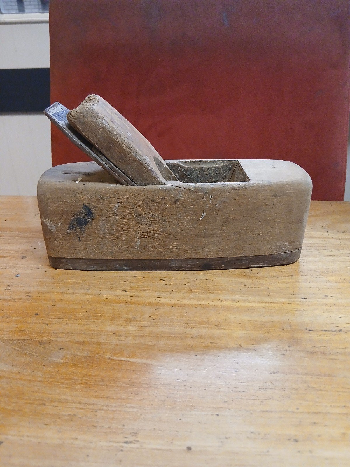 Oude houten schaaf - Vintage gereedschap, Antiek en Kunst, Antiek | Gereedschap en Instrumenten, Ophalen of Verzenden