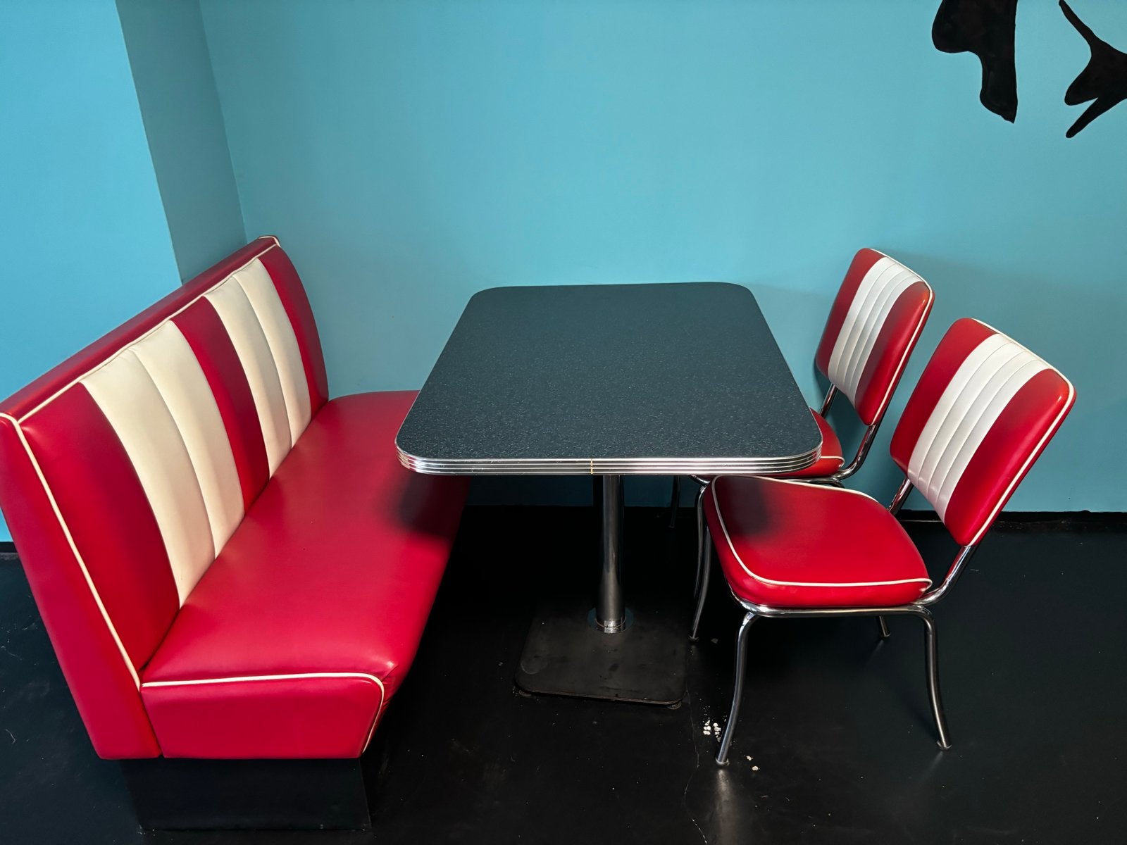 Amerikaanse Diner Set - Bank en 2 Stoelen, Huis en Inrichting, Ophalen, Gebruikt, Minder dan 4 stoelen
