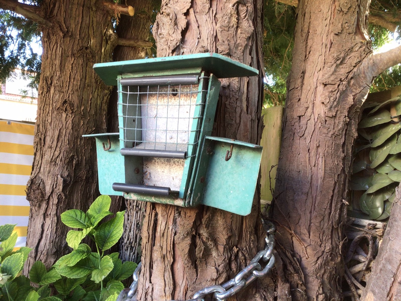 Brocante vogelvoederhuisje, Ophalen of Verzenden, Gebruikt