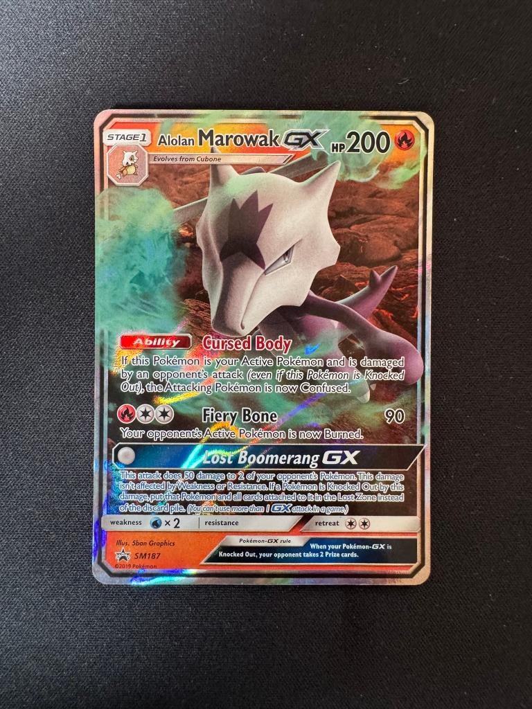 Alolan Marowak gx sm187 - Promo, Ophalen of Verzenden, Zo goed als nieuw, Losse kaart