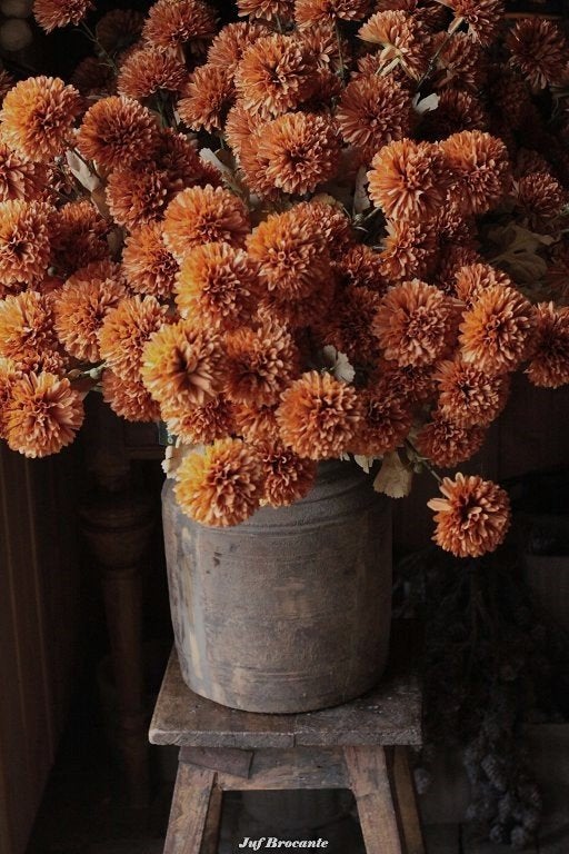 Dahlia brown XL, Www.jufbrocante.nl, Www.jufbrocante.nl, Nieuw, Ophalen of Verzenden