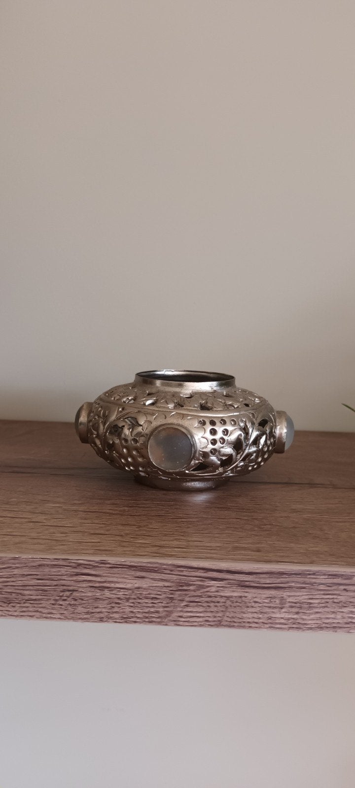Riverdale waxinelichthouder - Zilverkleurig met decoratie, Ophalen of Verzenden