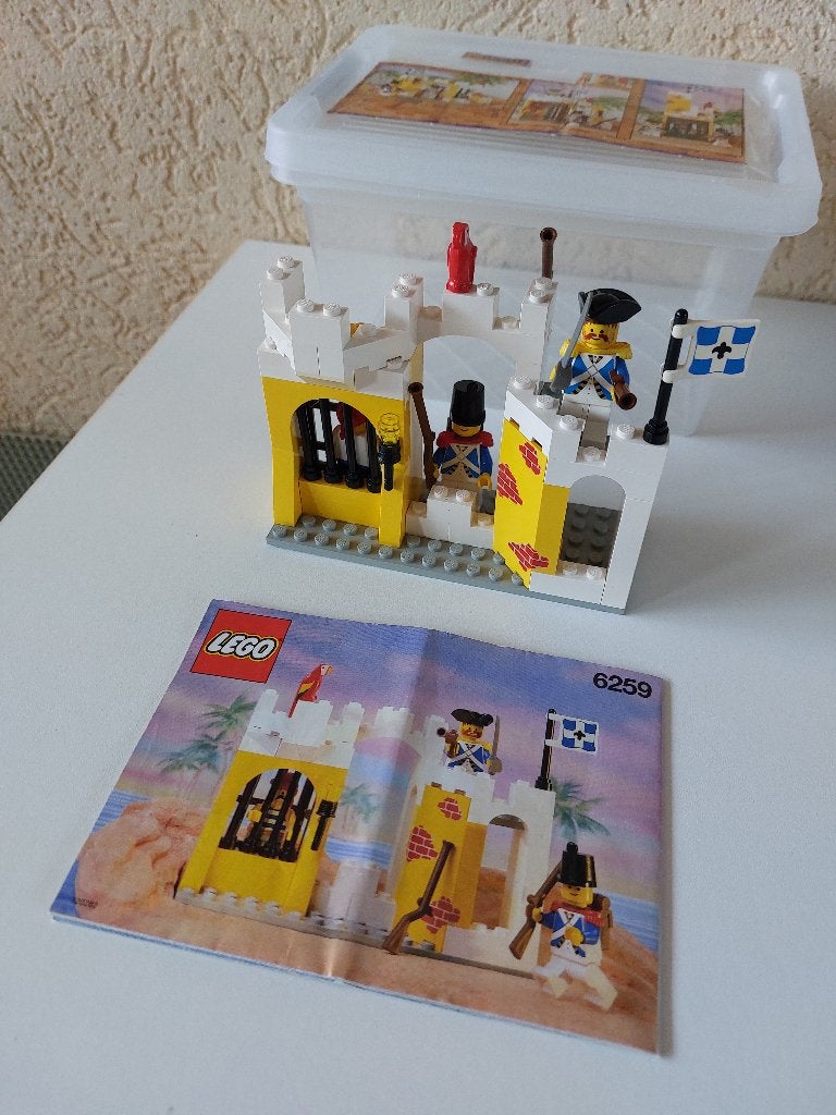 VINTAGE, Legoset 6259, the prison mini fort, uitgave 1991, Gebruikt, Lego, Compleet, Complete set