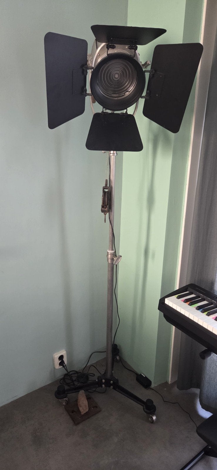 Industriële Theaterlamp / Filmspot, Ophalen, Overige merken, Zwart, Met schakelaar