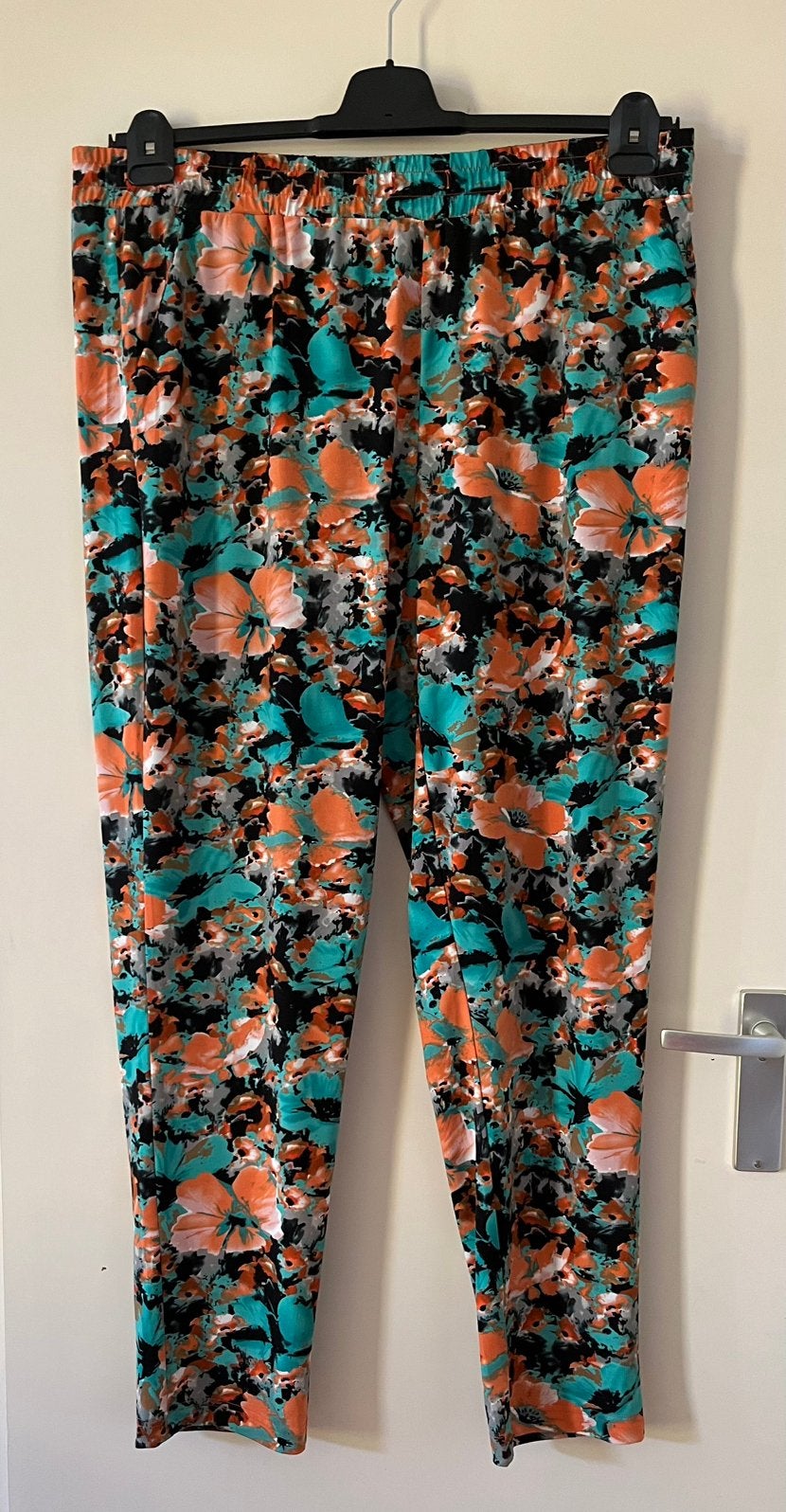 Mint met oranje broek Norah 48 ZGAN, Verzenden, Zo goed als nieuw, Maat 46/48 (XL) of groter, Lang