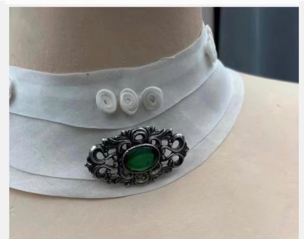 Antiek Kraagje met gratis brocante Broche, Ophalen of Verzenden, Dames