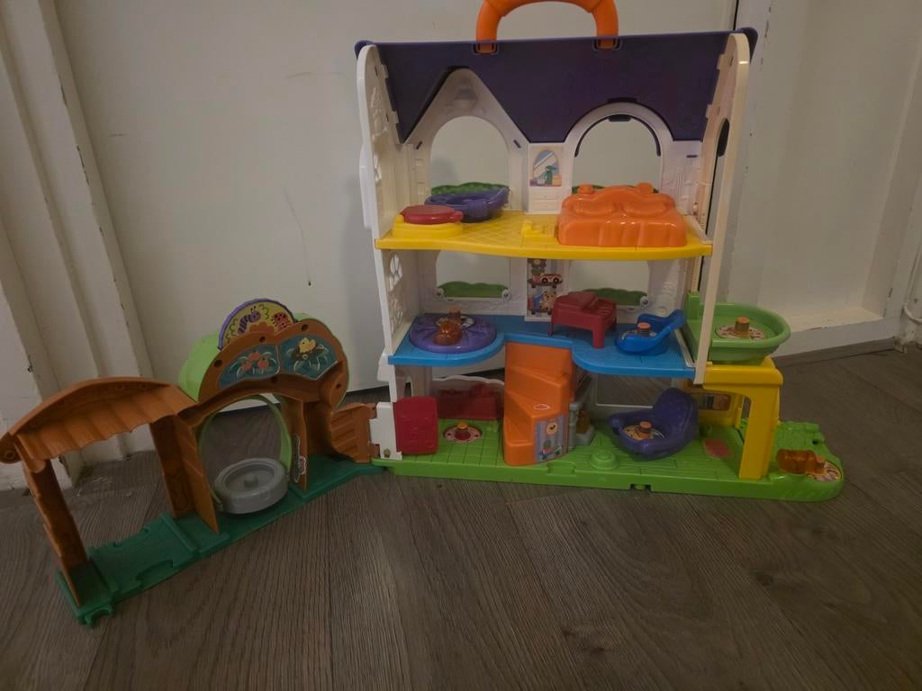 Grote Fisher-Price Little People Poppenhuis (52x47 cm), Ophalen of Verzenden, Gebruikt, Poppenhuis