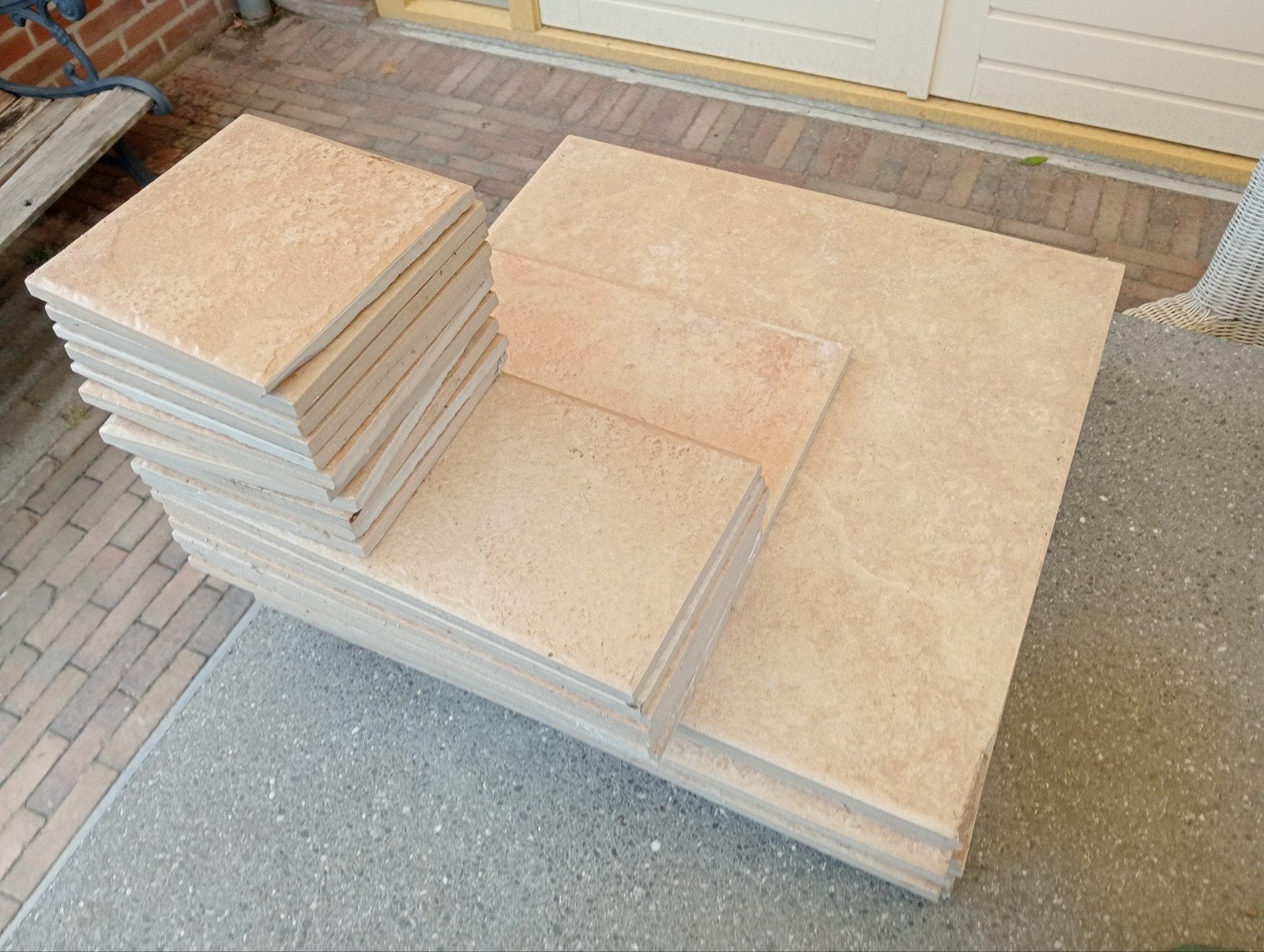 Mooie beige vloertegels, diverse maten, Ophalen, 40 tot 60 cm, 40 tot 60 cm, Keramiek