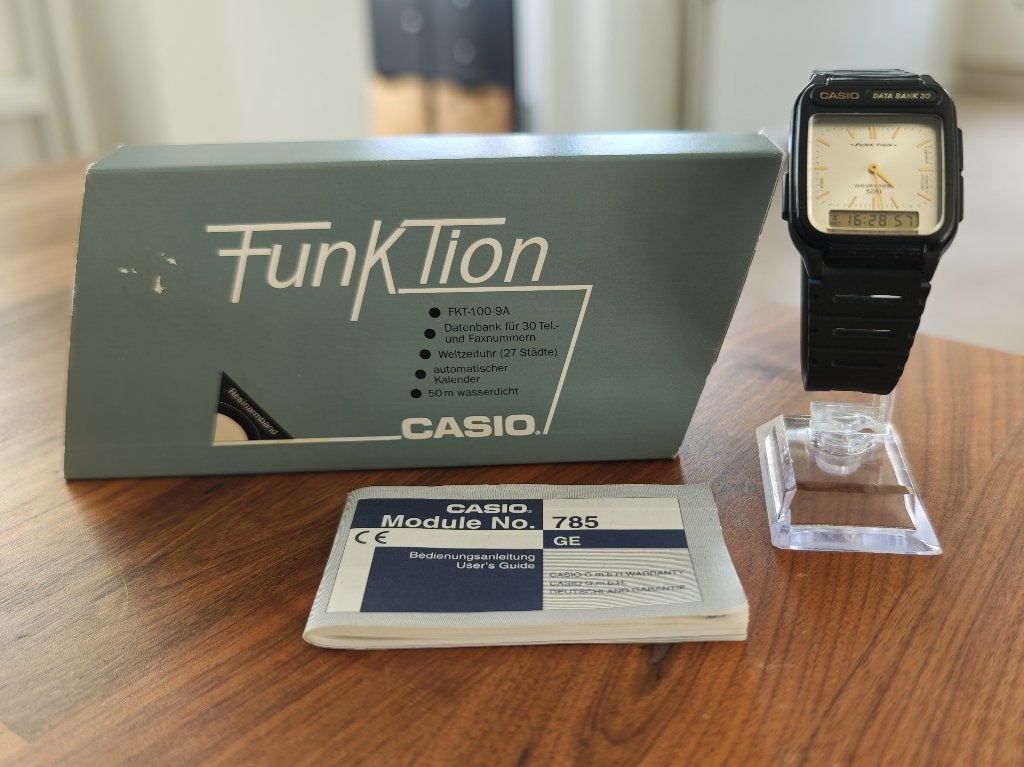 Casio FKT-100 | Zeldzaam | Compleet | In topstaat, Sieraden, Tassen en Uiterlijk, Horloges | Heren, Casio, Kunststof, Polshorloge