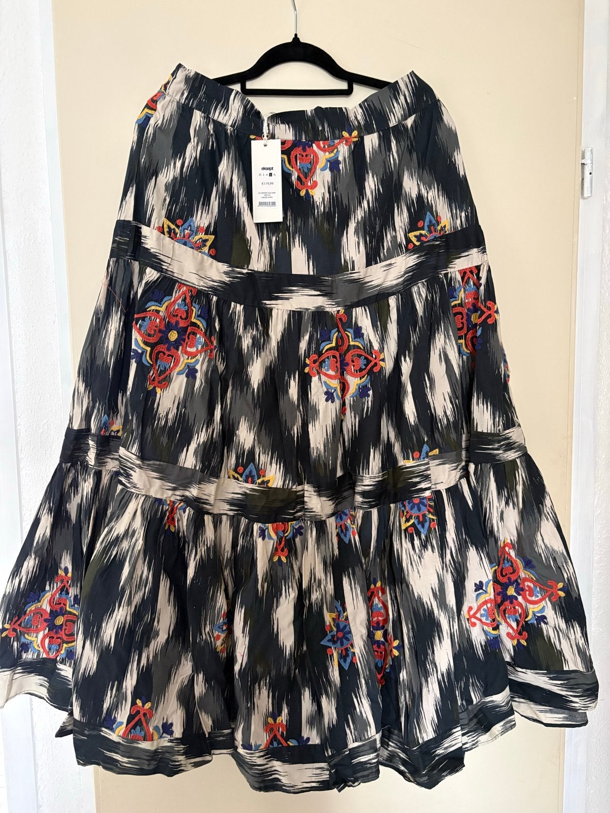 Lonneke Nooteboom Maxi Rok met Borduurwerk - Nieuw, Kleding | Dames, Rokken, Meerkleurig, Maat 42/44 (L), Nieuw, Ophalen of Verzenden