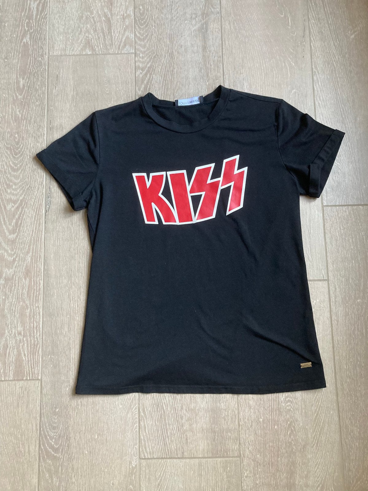 Kiss t- shirt maat L, Ophalen of Verzenden, Zo goed als nieuw, Zwart