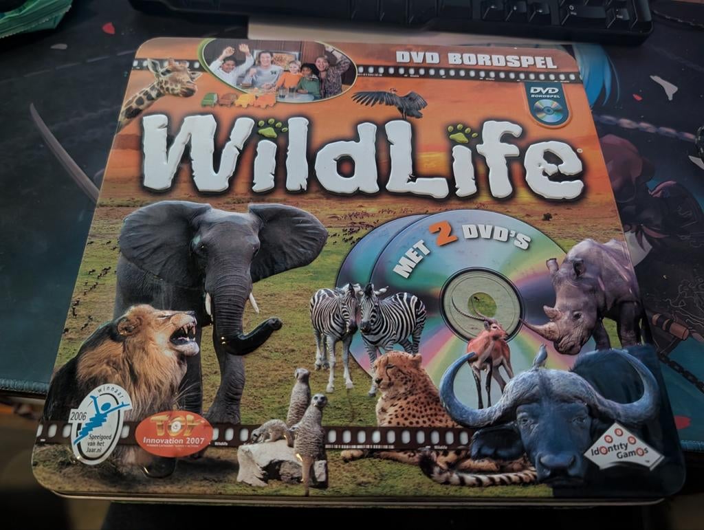 Wildlife DVD Bordspel - Ga op safari in de Serengeti!, Een of twee spelers, Ophalen of Verzenden, Gebruikt, Identity Games