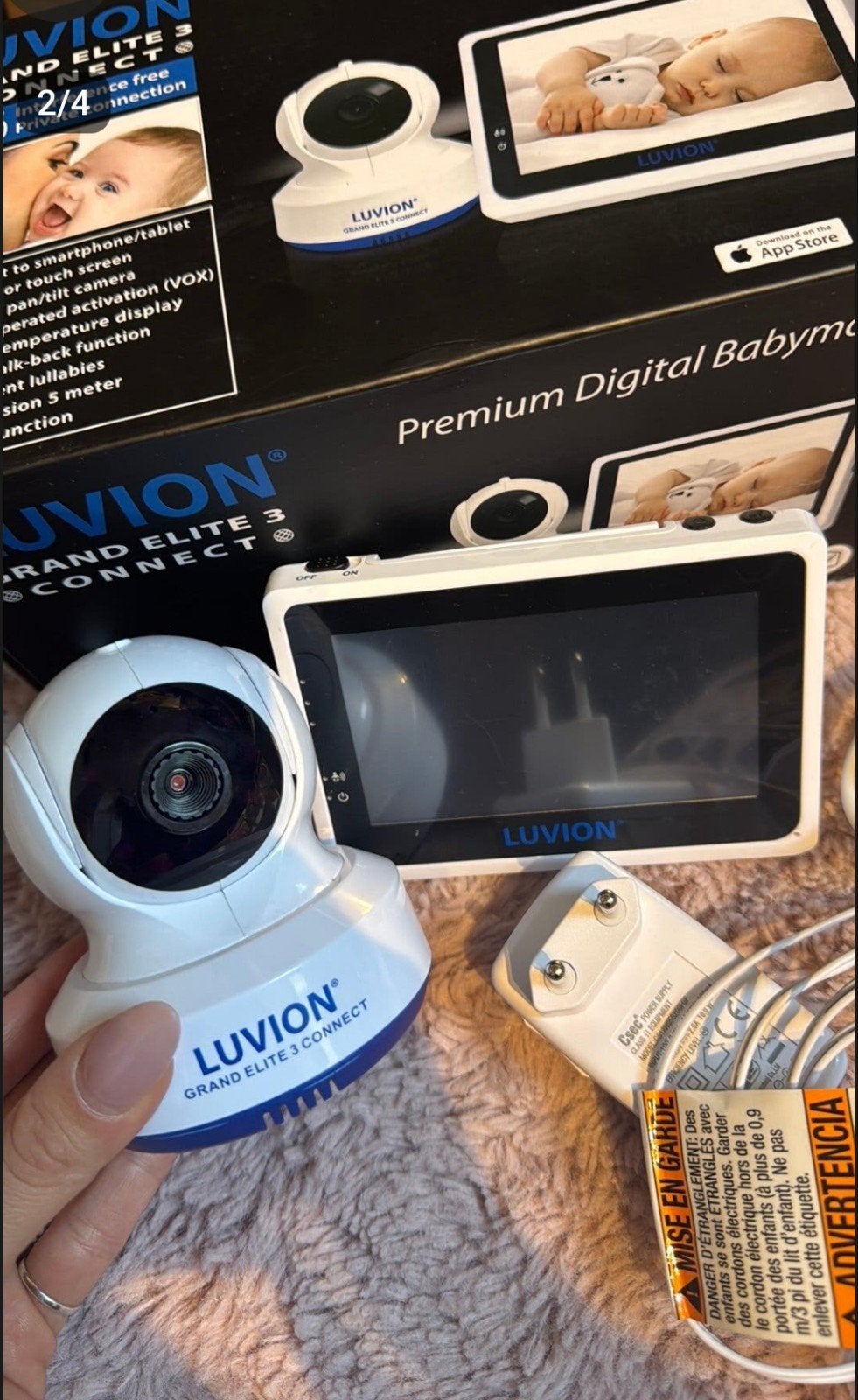 Luvion Grand Elite 3 connect babyfoon met camera & monitor, Ophalen of Verzenden, Gebruikt, 250 meter of meer, Camera