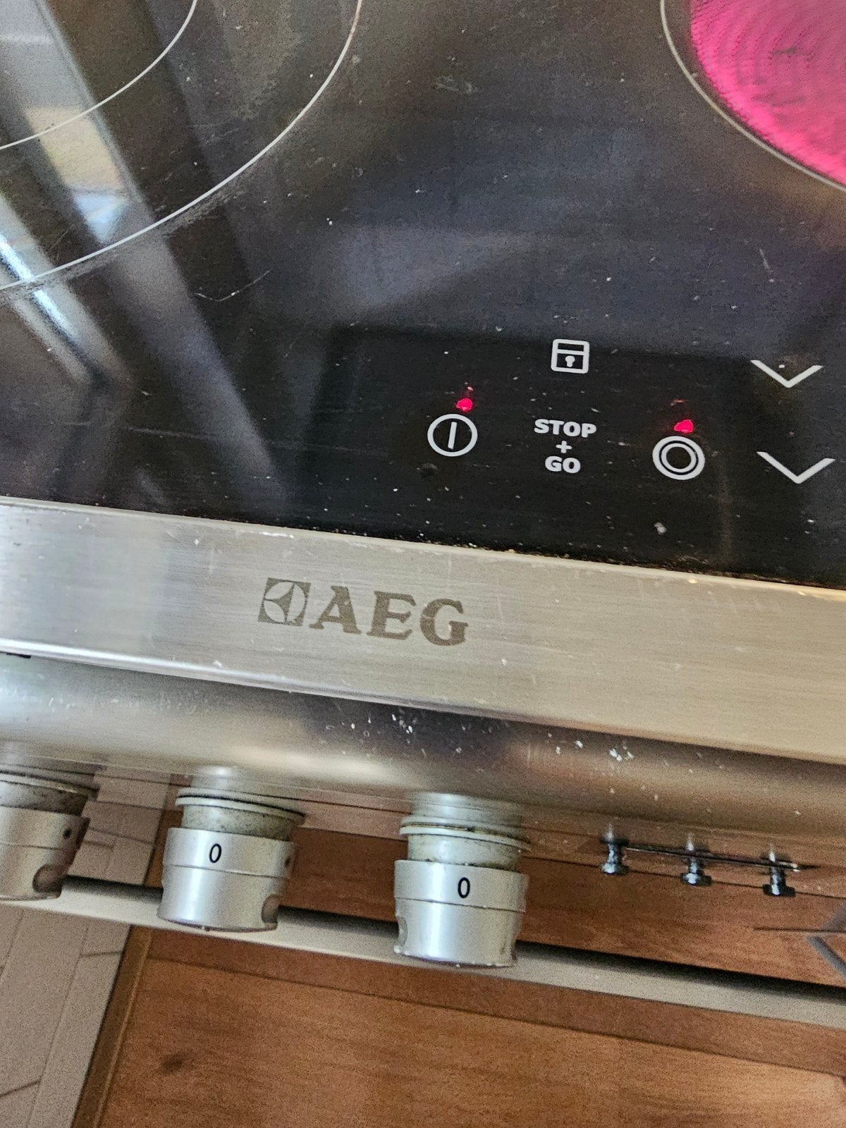 Aeg kookplaat linker kant doet het niet, Ophalen of Verzenden, Inbouw, Inductie, 4 kookzones