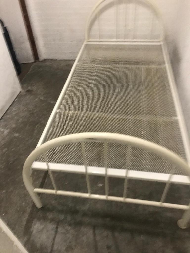 Bed, Ophalen, Gebruikt, Eenpersoons, Wit