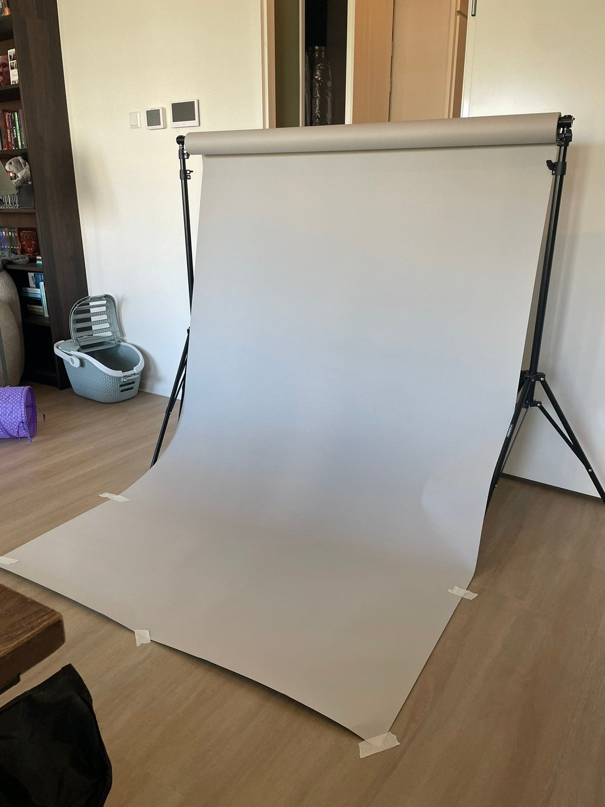 Studio achtergrond + rol, Audio, Tv en Foto, Fotografie | Fotostudio en Toebehoren, Ophalen, Zo goed als nieuw, Achtergrond