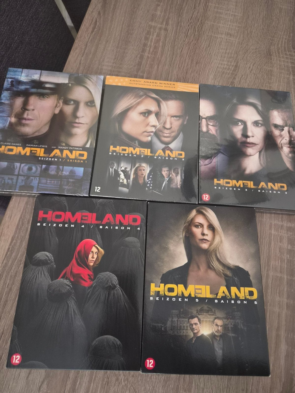 Seizoen 1 tm 5 van de serie Homeland, Vanaf 12 jaar, Ophalen, Zo goed als nieuw, Misdaad