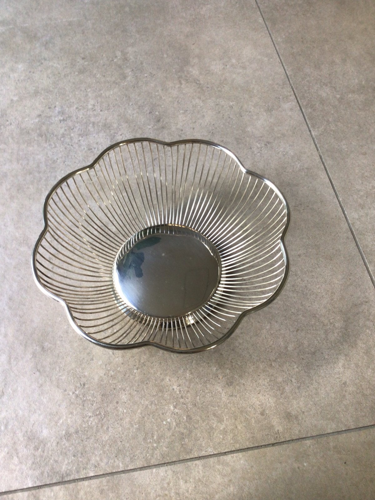 Vintage Art Deco Verzilverde Broodmand, Ophalen