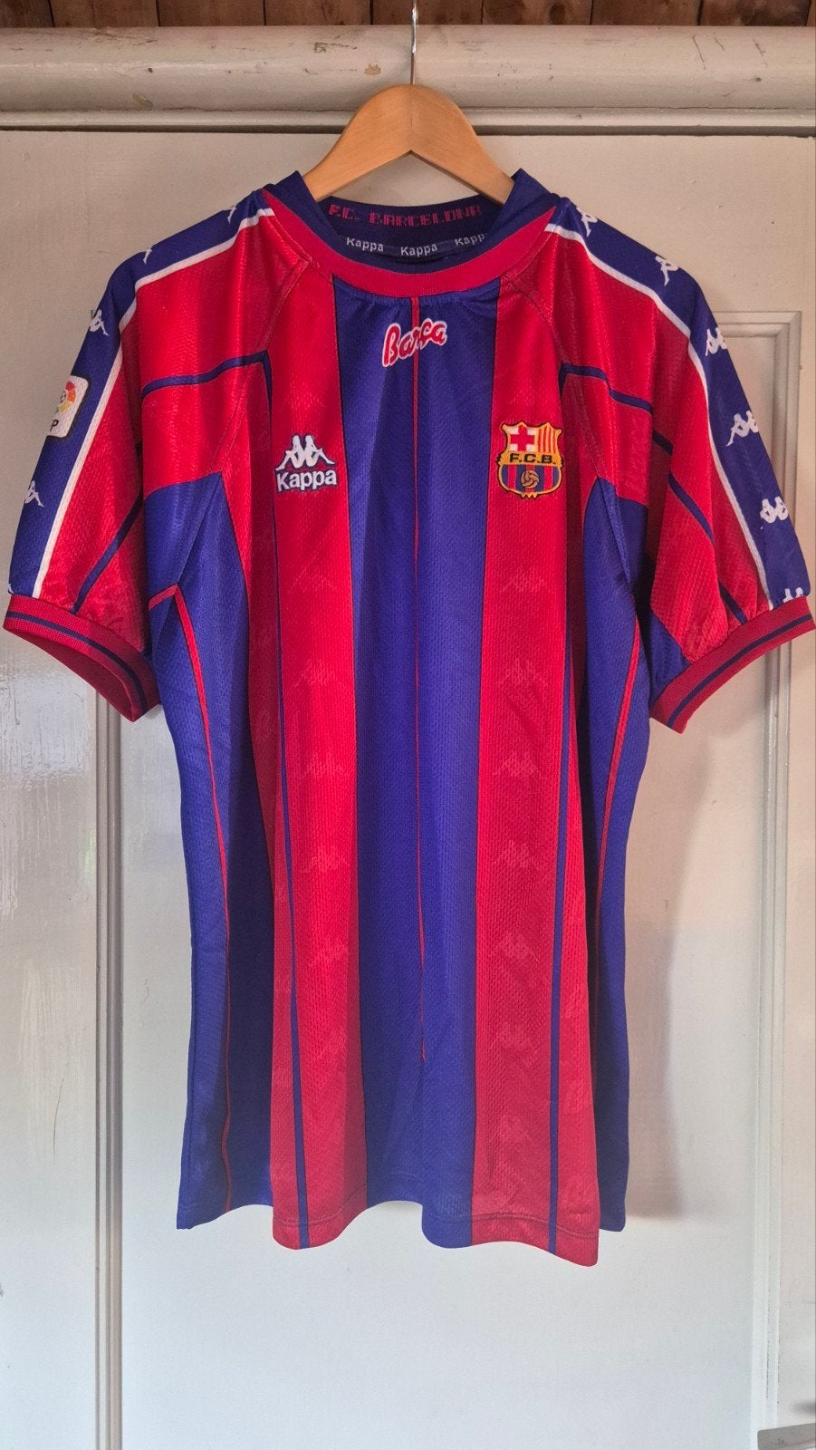 1997-1998 FC Barcelona home (7) Figo size XL, Maat XL, Ophalen of Verzenden, Nieuw, Shirt