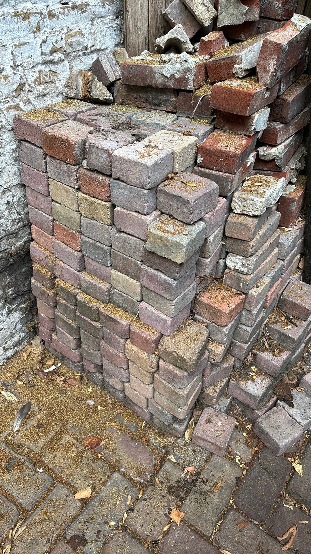 Beton klinkers lichte kleuren, Tuin en Terras, Ophalen, Gebruikt, Beton, Klinkers