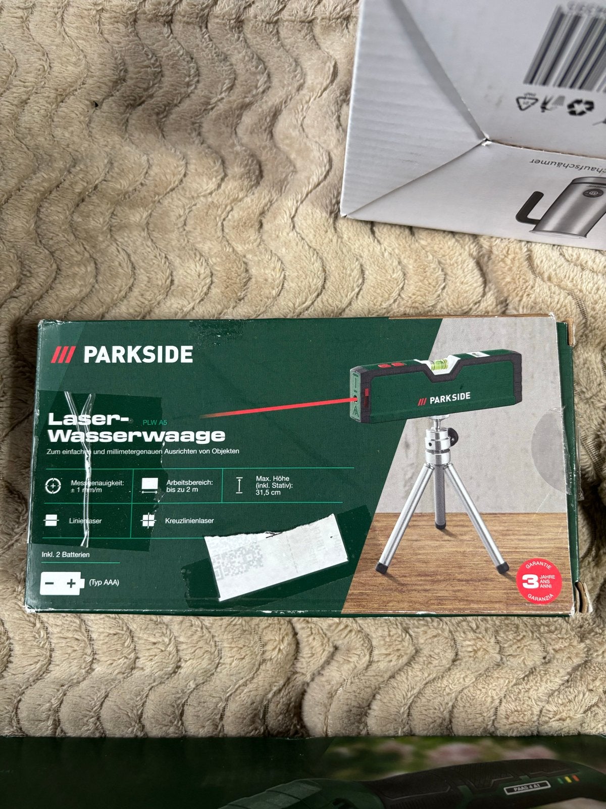 Parkside Laser-Wasserwaage PLW A5 met statief, Ophalen of Verzenden, Nieuw, Waterpas, Parkside