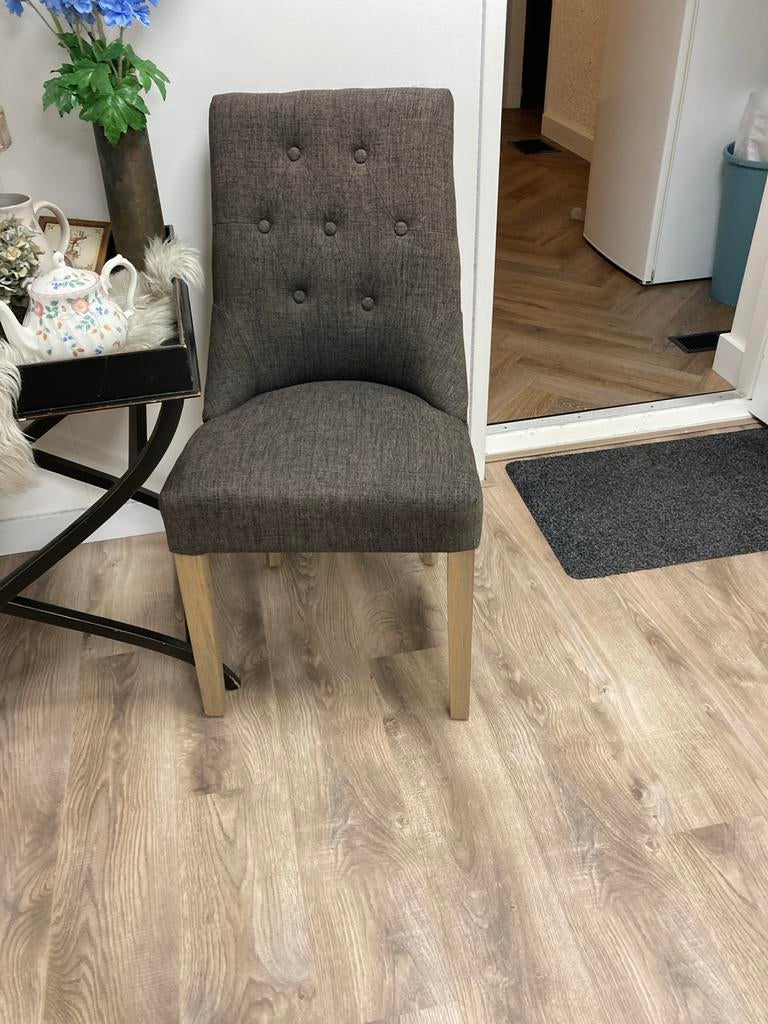 2 Stof Stoelen Bruin/Zwart, Ophalen, Gebruikt, Twee, Bruin