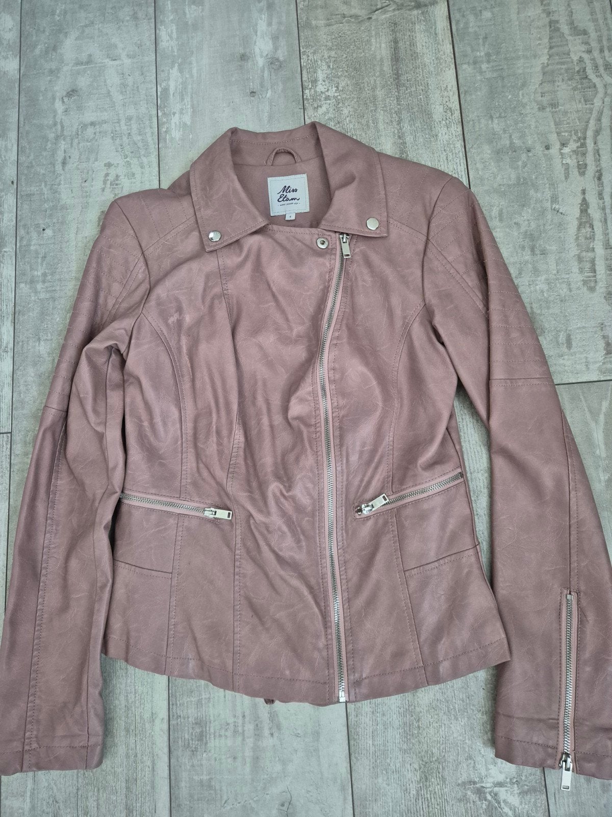 Miss Etam roze bikerjack maat S, Ophalen of Verzenden, Zo goed als nieuw, Roze, Maat 36 (S)