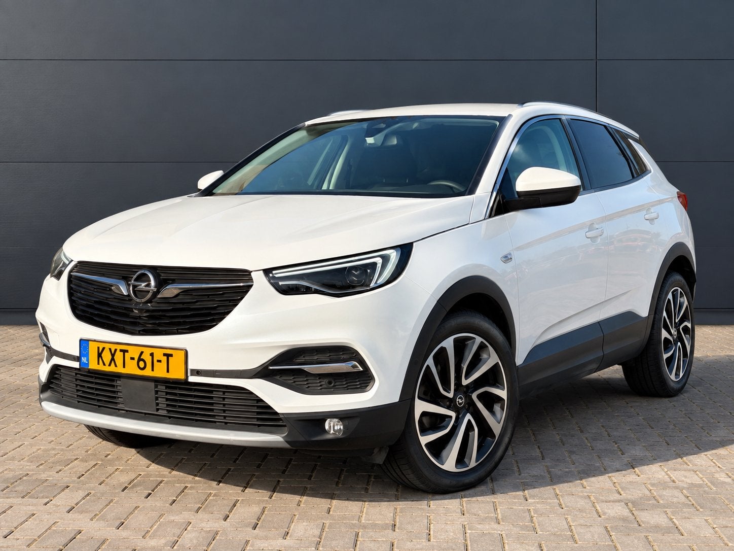 Opel Grandland X 1.2 Turbo Ultimate Automaat en nieuwe riem, Automaat, Zwart, Parkeercamera, Wit