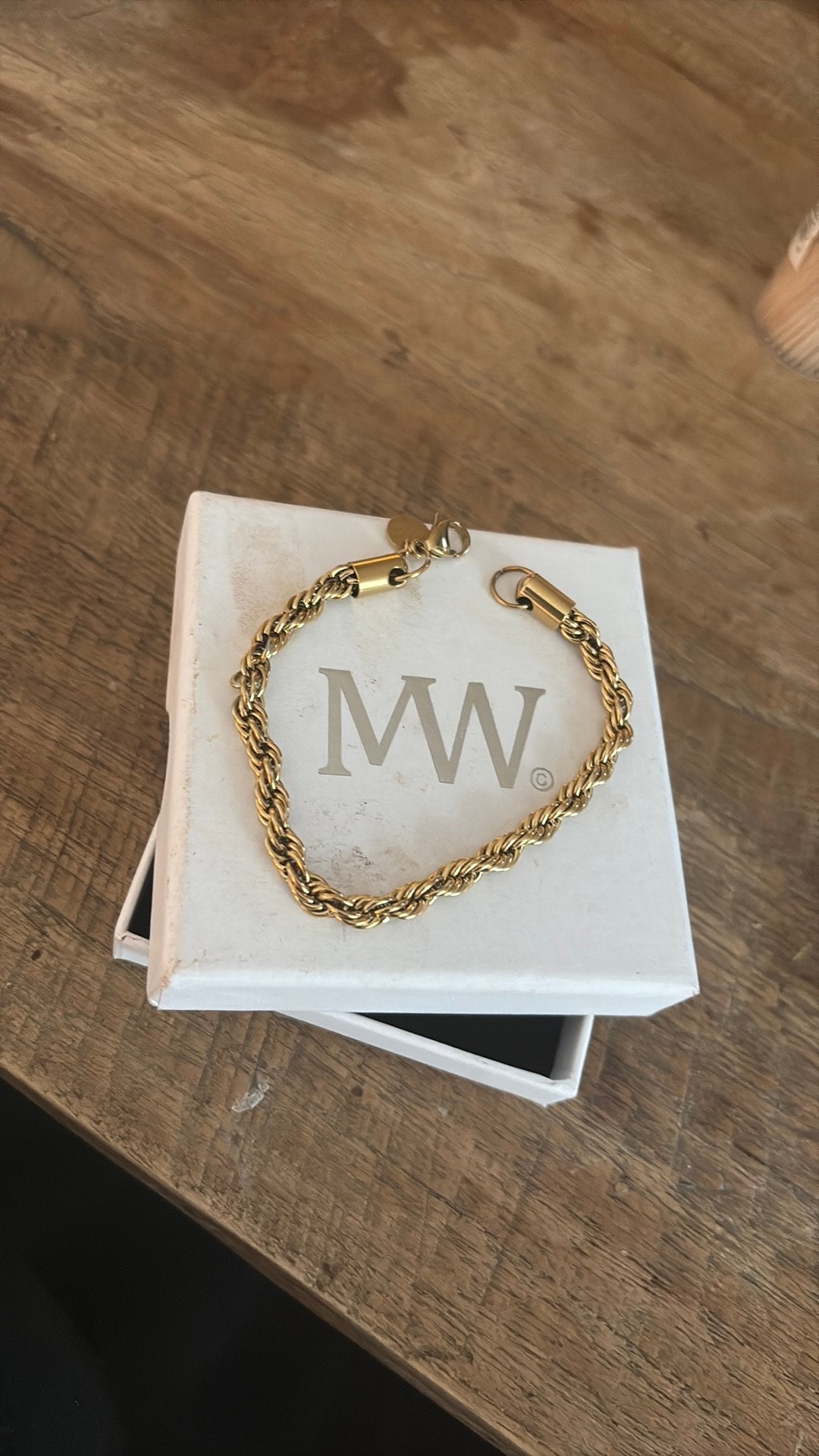MW Armband gold plated nieuw, Sieraden, Tassen en Uiterlijk, Kettingen, Ophalen of Verzenden, Nieuw, Goud, Overige materialen
