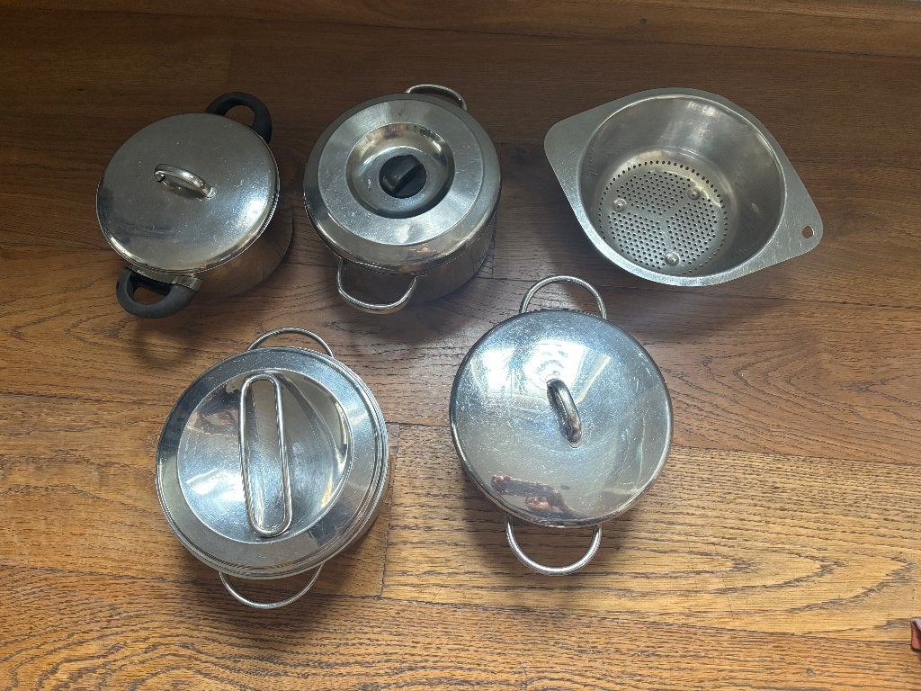 Pannen, Gebruikt, Pannenset, Ophalen of Verzenden, Rvs