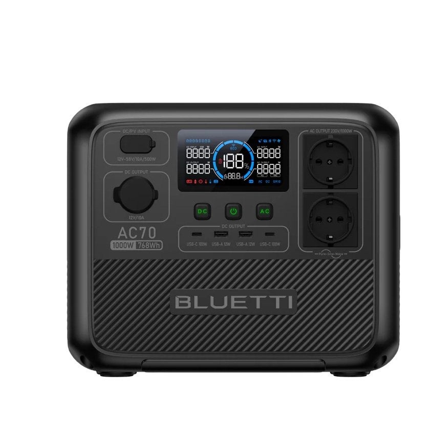 Bluetti AC 70. 1000/2000w noodstroom, Ophalen of Verzenden, Nieuw