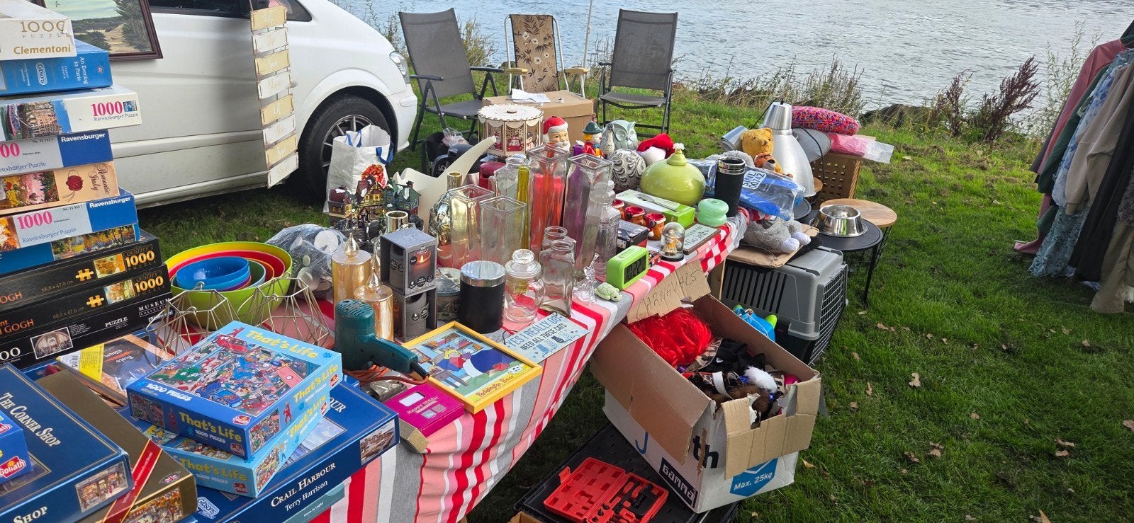rommelmarkt  spullen, Ophalen