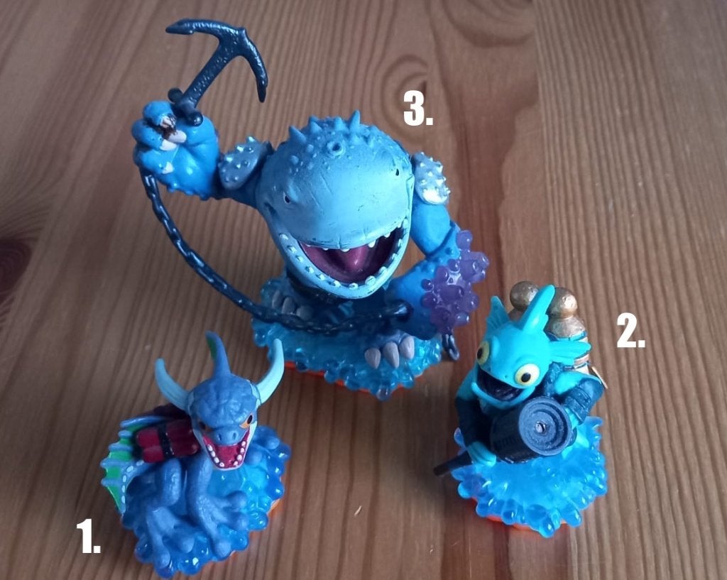 Skylanders Giants - Element Water (3x), Avontuur en Actie, 2 spelers, Ophalen of Verzenden, Zo goed als nieuw
