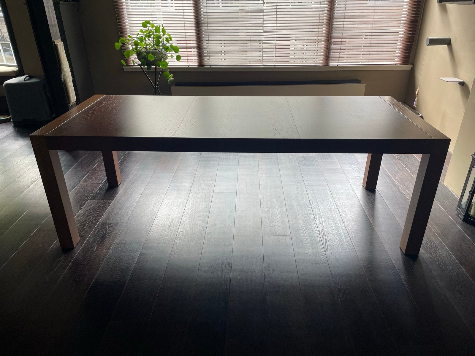 Eettafel 220x90, Ophalen, Gebruikt, 200 cm of meer, 50 tot 100 cm