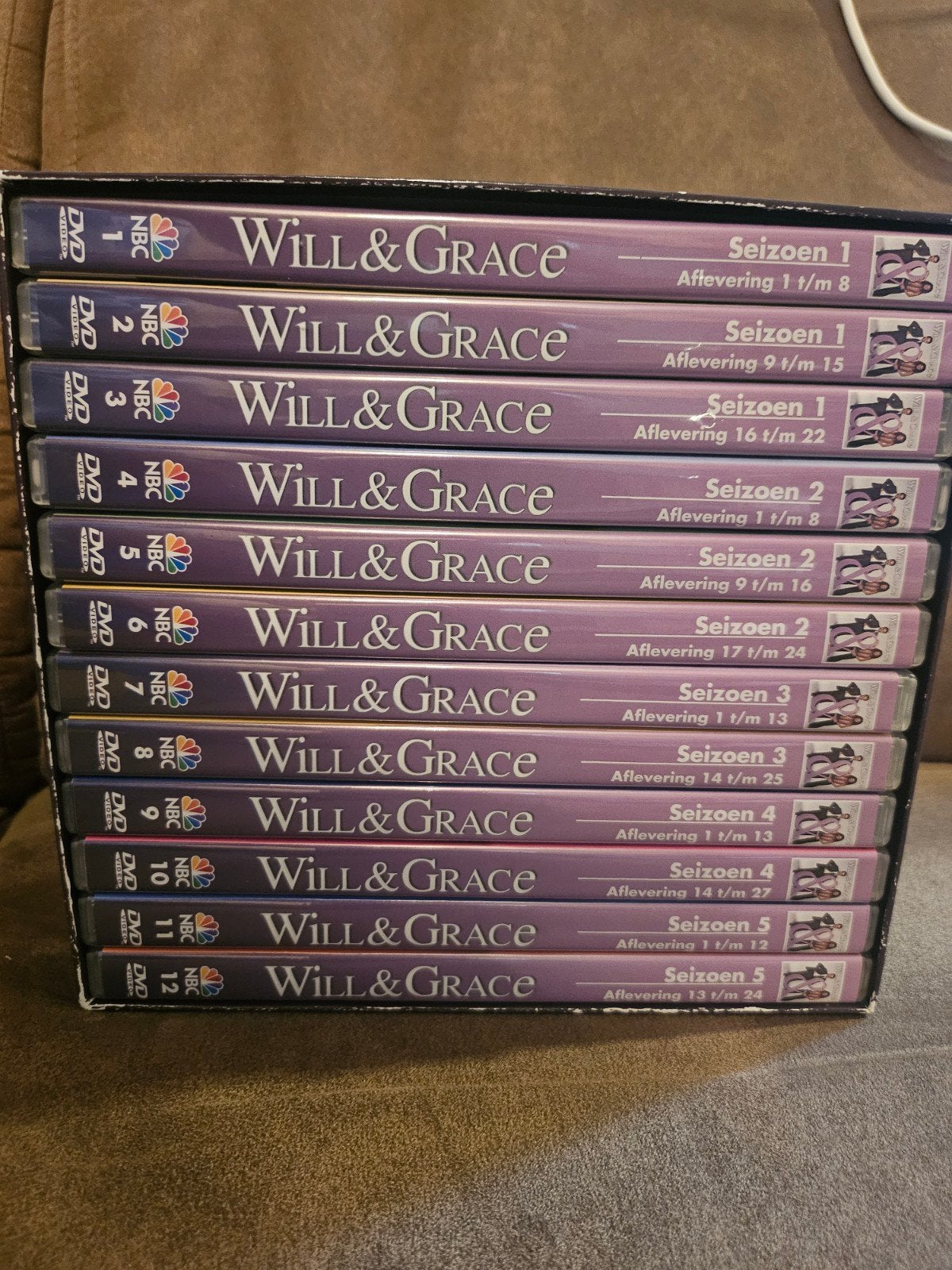 Will & Grace DVD Boxset - Seizoen 1 t/m 5, Gebruikt, Alle leeftijden, Boxset, Ophalen of Verzenden