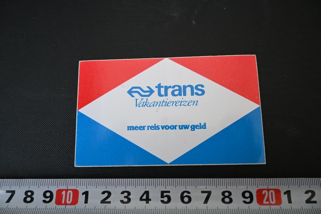 sticker NS trans vakantiereizen trein meer reis voor uw geld, Verzamelen, Ophalen, Zo goed als nieuw