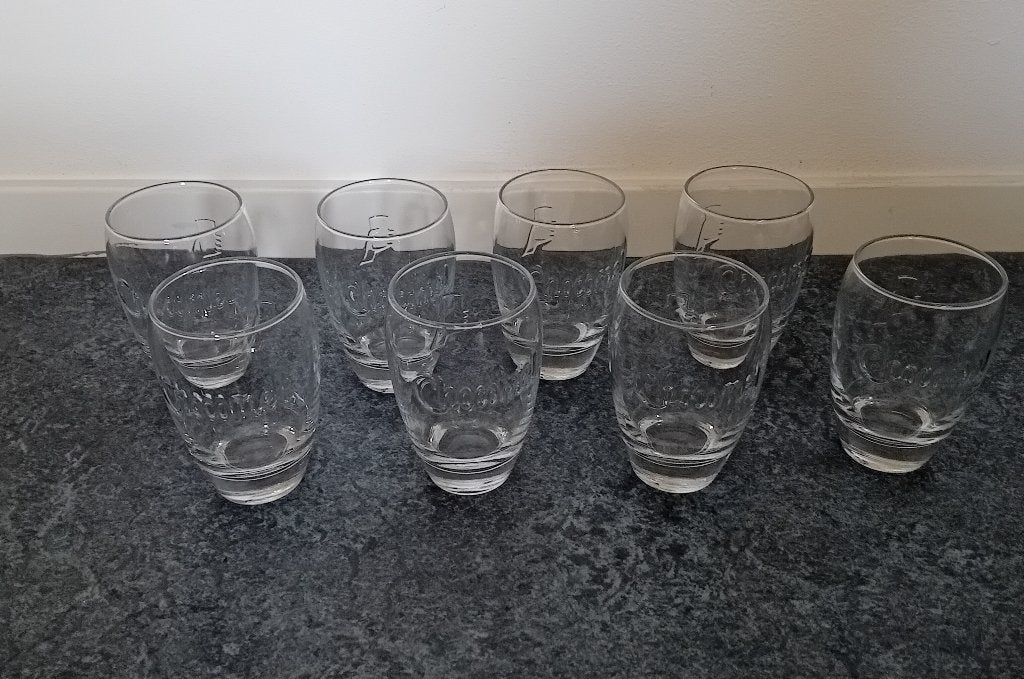 Chocomel glazen Nutricia, Ophalen, Glas of Glazen, Overige stijlen, Glas