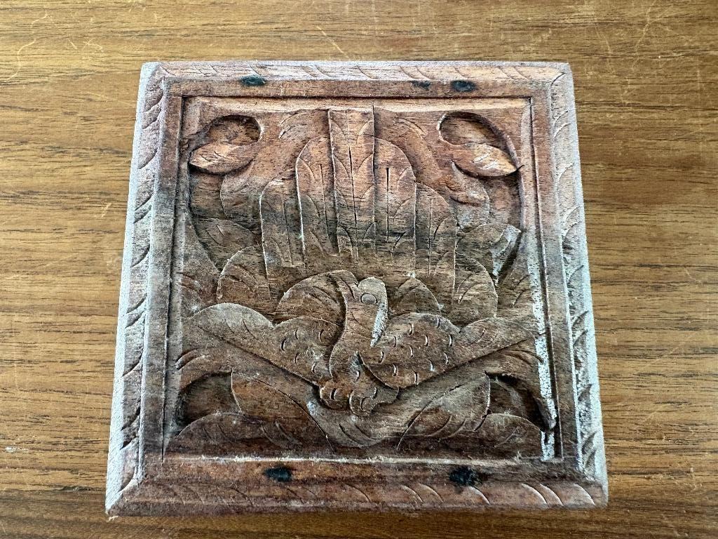Houten sieraden opbergkistje, Antiek en Kunst, Curiosa en Brocante, Ophalen of Verzenden