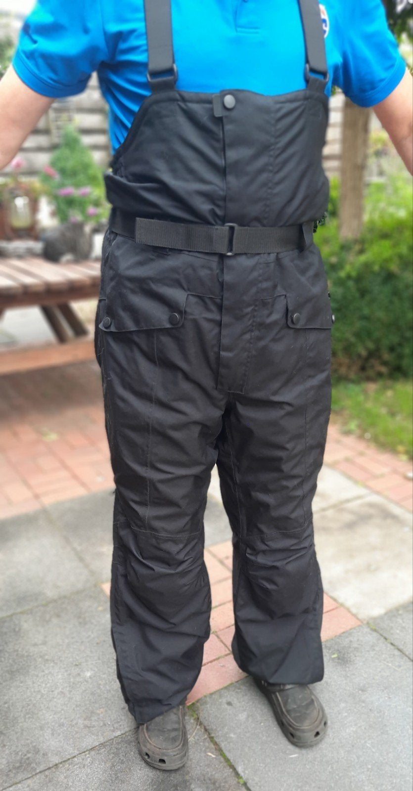 Zwarte waterdichte motorbroek met ritsen 2 XL, Ophalen of Verzenden, Tweedehands, Heren